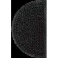 House Doctor Door Mat, Hdentry, Half Round, Blac - Black - 75X 45X 0.8CM