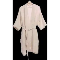 THE ORGANIC COMPANY Fine Bathrobe - Cream - M/L