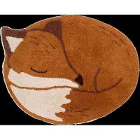 Filibabba Tufted Rug - Freya The Fox - Brown - ONE SIZE