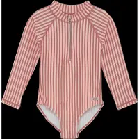 Huttelihut Swimsuit Ls - Upf 60+ - Pink - 110