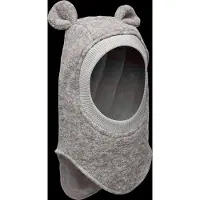 Huttelihut Kypärämyssy Merinovilla + Korvat, Medium Grey Melange, 50