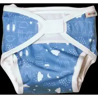 Imse Vimse All-In-One Diaper, Xs 2,5-5 Kg, Blue Teddy - Blue - XS 2.5-5KG