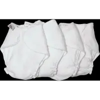 Imse Vimse Terry Diapers, Newborn, White 4-P - White - ONE SIZE