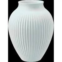 Knabstrup Keramik Knabstrup Vase H 27 Cm Ripple Mat Ice Blue - Blue - 27 CM