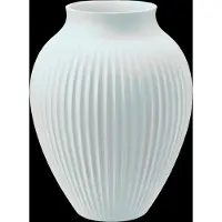 Knabstrup Keramik Knabstrup Vase H 20 Cm Ripple Mat Ice Blue - Blue - 20 CM