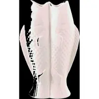 J-Line Vase 2 Fish Stoneware White - White - H24.5CM