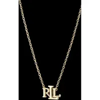 Ralph Lauren Nk 16 Carded Lrl Logo Pendant - Gld - Gold - ONE SIZE