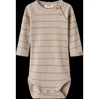 Lil´ Atelier Nbmkail Ls Slim Body Lil Noos - Beige - 86
