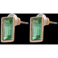 Ralph Lauren Pe Baguette Stud - Gld/Erinite - Green - ONE SIZE 0.9 cm