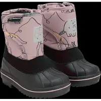Color Kids Boots W. Wool & Wp, Aop - Pink - 24