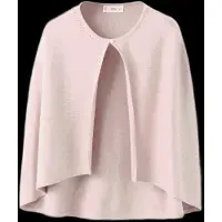 Mango Knitted Cape With Lace Details - Pink - 116