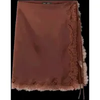 Mango Lace Slip Skirt - Orange - 38