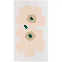 Marimekko Unikko pöytäliina White-hiekanvärinen-smaragdi