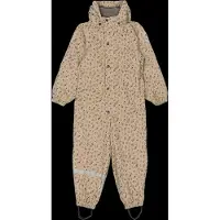 Mikk-Line Pu Aop Rain Suit With Fleece - Beige - 104
