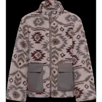 Mikk-Line Teddy Mix Jacket Aop - Pink - 104