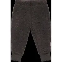 Mikk-Line Vauvan Fleecehousut Merinovilla, Dark Brown Melange, 92
