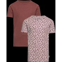 Minymo Basic 33 -T-Shirt Ss (2-Pack) - Pink - 140