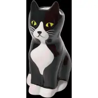 Doiy Vase - Cat - Black - H11CM
