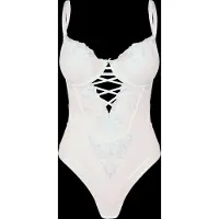 Hunkemoller Peonie String Body - White - D x 70