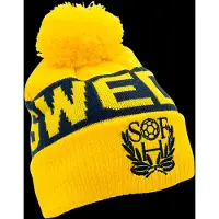 NEH Shf Knitted Hat Yellow/Blue - Yellow - ONE SIZE