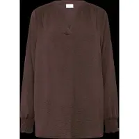 ONLY Carmetta L/S V-Neck Top Wvn Noos - Brown - 48