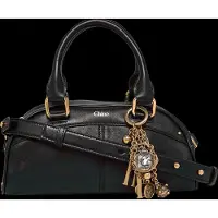 Chloé Small Leather Bowling Tote Bag - Black - ONE SIZE