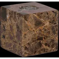 Oyoy Living Design Savi Square Marble Candleholder - Low - Brown - H5CM