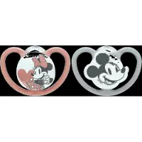 Nuk Disney Mickey Mouse, Perinteinen vauvantutti, Hampaita hoitava, Silikoni, Tyttö, 2 kpl (10736749)