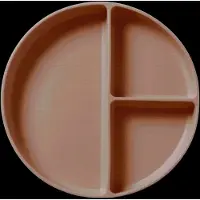Nuuroo Mingo Divided Silicone Plate - Brown - ONE SIZE
