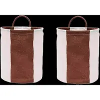 OYOY Kara säilytyskori small Ø18x22 cm 2-pack Muskottipähkinä