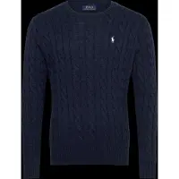 Ralph Lauren Cable-Knit Cotton Sweater - Navy - XXL
