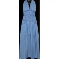Faithfull The Brand Saja Midi Dress - Blue - L