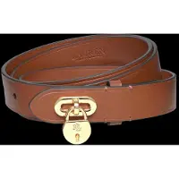 Ralph Lauren Padlock Leather Belt - Brown - S