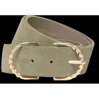 Pieces Pcginiesta Suede Jeans Belt - Khaki green - 80