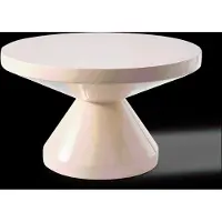 Pols Potten Coffee Table Zig Zag - Beige - Ø60X H35CM