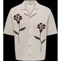 Only & Sons Onssonny Rlx Ss Shirt Knit - Beige - XL