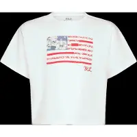Ralph Lauren Floral Flag Cotton Jersey Boxy Tee - White - 142-153