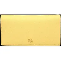 Ralph Lauren Crosshatch Leather-Slim Wallet-Wlt- - Yellow - ONE SIZE