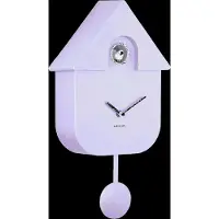 Karlsson Wall Clock Modern Cuckoo Abs Soft Pink - Purple - 41X8.5X21.5CM