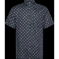 Scotch & Soda Printed Linen Regularfit Shortsleeved Shirt - Navy - L