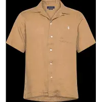 Ralph Lauren Classic Fit Linen Camp Shirt - Beige - L