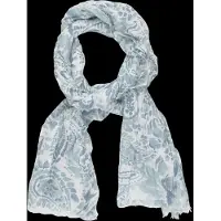 Ralph Lauren Paisley Cotton-Silk Scarf - Blue - ONE SIZE
