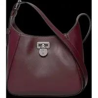 Ralph Lauren Leather Small Tanner Shoulder Bag - Burgundy - ONE SIZE