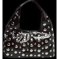 Gina Tricot Slouchy Small Studded Bag - Black - ONE SIZE