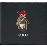 Ralph Lauren Polo Bear Leather Billfold Wallet - Navy - ONE SIZE