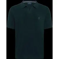 Ralph Lauren Cotton-Linen Polo-Collar Sweater - Navy - S