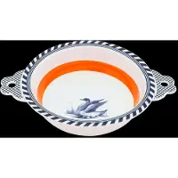 Pols Potten Bowl Bird Patterned - Orange - Ø17X H6.1CM
