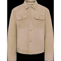Ralph Lauren Lamb Suede-Lth/Skn-Jacket - Beige - L