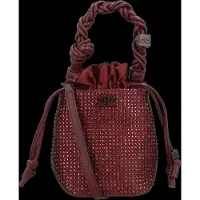 Ganni Bou Bucket Mini Strass - Burgundy - ONE SIZE