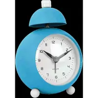 Karlsson Alarm Clock Chaplin Metal Matt Bright Blue - Blue - H:12.7CM